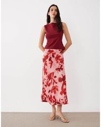Y.A.S - Satin Midi Skirt - Lyst