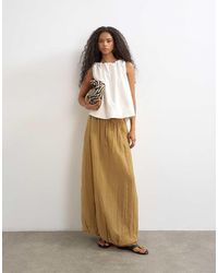TOPSHOP - Tie Detail Crinkle Bubble Hem Maxi Skirt - Lyst