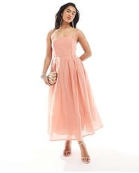 True Decadence - Strapless Midi Dress - Lyst