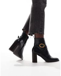 ASOS - Regan Mid-heel Buckle Boots - Lyst
