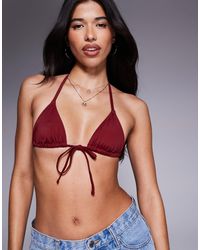 ASOS - Maya Tie Front Triangle Bikini Top - Lyst