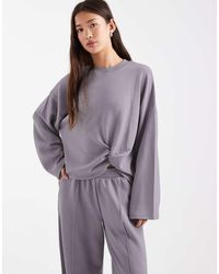 ASOS - Cupro Twist Front Sweatshirt - Lyst