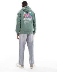 Levi's - Felpa Comoda Scuro Con Cappuccio E Stampa "Off Beets" Sul Retro - Lyst