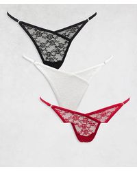 Cotton On - 3 Pack Lace G String Set - Lyst