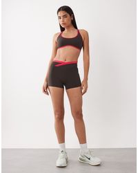 BO+TEE - Soft Active Wrap Waist Contrast Detail Short Co-Ord - Lyst