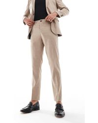 SELECTED - Pantalones Beis De Corte Slim De Mezcla De Lana De -Blanco - Lyst