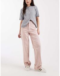 Vero Moda - Vaqueros Color Rosa Pálido De Talle Alto Y Pernera Ancha Tessa De - Lyst