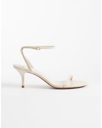 Mango - Minimalist Ankle Tie Heeled Sandals - Lyst