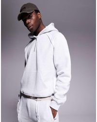 The Couture Club - Hoodie Met Logo En Onafgewerkte Naad - Lyst