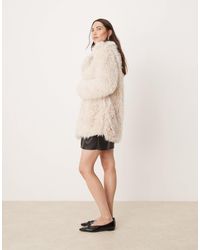 Glamorous - Fluffy Faux Fur Boxy Coat - Lyst