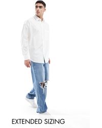 ASOS - Camicia elegante oversize bianca - Lyst