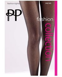 Pretty Polly - Collant A Rete Neri Con Decorazioni - Lyst