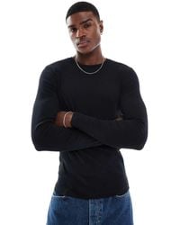 ASOS - Essentials Muscle Fit Long Sleeve T-shirt - Lyst
