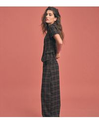 Stradivarius - Tall Smart Check Barrel Trousers - Lyst