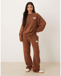 adidas Originals - Knitted Wide Leg Track Pants - Lyst