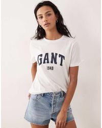 GANT - Collegiate Chest Logo Fitted T-shirt - Lyst