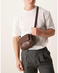 ASOS - Crossbody Tas Met Zak En Geweven Textuur - Lyst