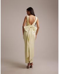 TFNC London - Bridesmaid Bengaline Maxi Dress With Detachable Bow Back - Lyst
