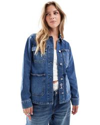 Superdry - Embroidered Denim Chore Jacket - Lyst