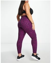 Nike - Plus - one dri-fit - leggings a vita alta con stampa leopardata - Lyst