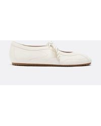 Stradivarius - Leather Effect Sports Ballet Flats - Lyst
