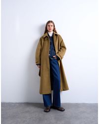 TOPSHOP - Belted Longline Formal Car Coat - Lyst