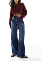 Calvin Klein - Vaqueros Azul Oscuro Tintado De Pernera Ancha De -Azul Marino - Lyst