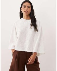 ASOS - Floral Jacquard Batwing Sleeve T-shirt - Lyst