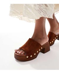 schuh - Exclusive Via Heeled Clog Sandals - Lyst