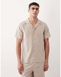 New Look - Linen Look Revere Shirt - Lyst