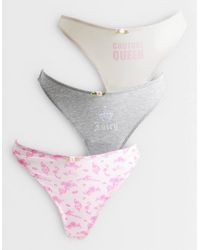 Juicy Couture - 3 Pack Logo Printed Thongs - Lyst