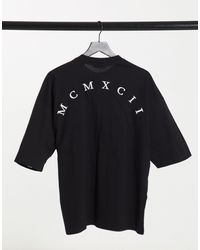 ASOS - Oversized T-shirt With Roman Numeral Front Chest & Back Print - Lyst