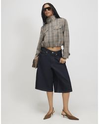 River Island - Funnel Neck Bomber Jacket - Lyst