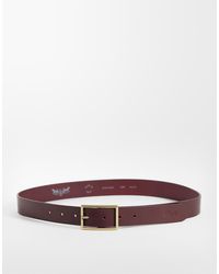 Levi's - Cinturón Marrón De Cuero Con Hebilla Rectangular De - Lyst