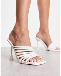Truffle Collection - Multi Strap Drench Heeled Mule - Lyst