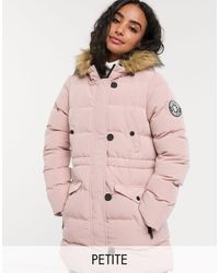 brave soul petite karen padded coat with hood