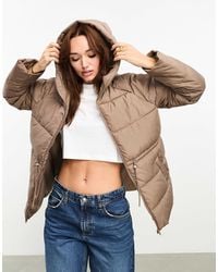 Vila - Puffer Jacket With Waist Detail - Lyst