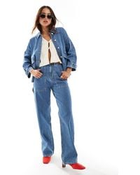 ONLY - Kirsi High Waisted Wide Leg Cargo Jeans Co-Ord - Lyst