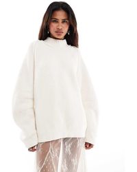 Free People - High Neck Oversized Soft Jumper - Lyst