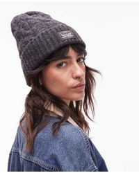 Levi's - Ribgebreide Beanie Met Labellogo - Lyst