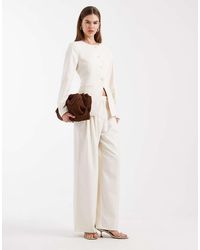 Vero Moda - Tailored Pleated Front Wide Leg Pants - Lyst
