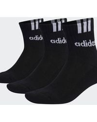 adidas Originals - Adidas Training 3 Pack Half Crew Cushioned 3 Stripes Socks - Lyst