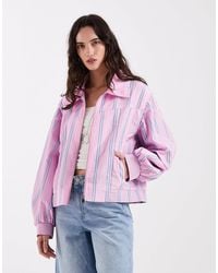 laagam - Watson Striped Bomber Jacket - Lyst