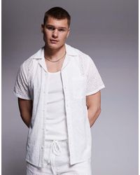 South Beach - Camisa Playera Blanca De Manga Corta Con Diseño Bordado De (Parte De Un Conjunto) - Lyst