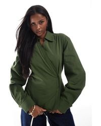 ASOS - Wrap Shirt With Cocoon Sleeve - Lyst