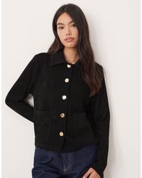 Vila - Knitted Polo With Button Details - Lyst
