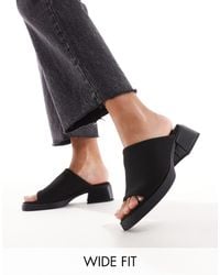 London Rebel - Chunky Low Heeled Mules - Lyst