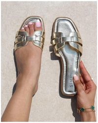 SIMMI - Jorja Slip On Flat Sandals - Lyst
