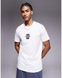 ARMANI EXCHANGE - Camiseta Con Logo Estampado En El Centro Del Pecho De - Lyst