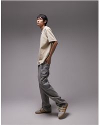 TOPMAN - T-shirt oversize - taupe - Lyst